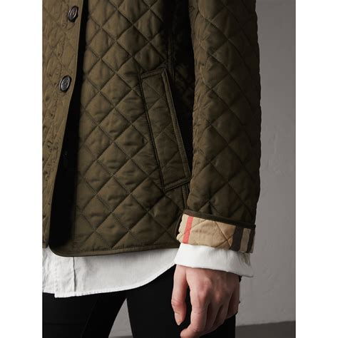 burberry quilted jacket dark olive|Burberry black quilted jacket sale.